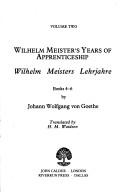 Johann Wolfgang von Goethe: Wilhelm Meister's Years of Apprenticeship (Hardcover, Riverrun Press (New York, NY))