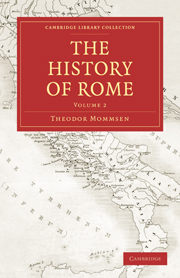 Theodor Mommsen: The History of Rome, Vol.2 (EBook, 2009, Cambridge University Press)