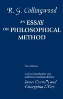 R. G. Collingwood: An essay on philosophical method (2000, St. Augustine's Press)