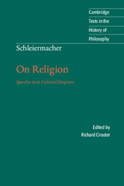 Friedrich Schleiermacher: Schleiermacher: On Religion (Paperback, 1996)