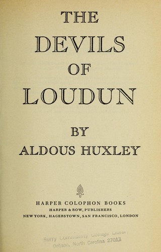 Aldous Huxley: Devils of Loudun (Paperback, 1965, Harpercollins)