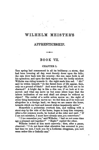 Johann Wolfgang von Goethe: Wilhelm Meister's apprenticeship and travels. (1882, S. E. Cassino)