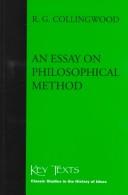 R. G. Collingwood: An Essay on Philosophical Method (Key Texts) (Paperback, 1995, St. Augustine's Press)