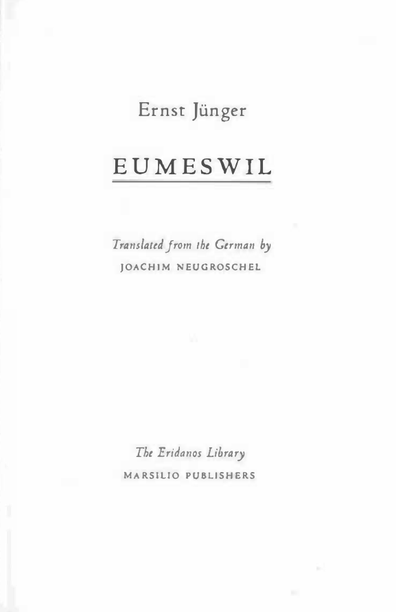 Ernst Jünger: Eumeswil (1977)