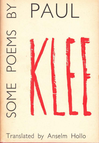 Paul Klee: Some Poems (1963, Scorpion P)